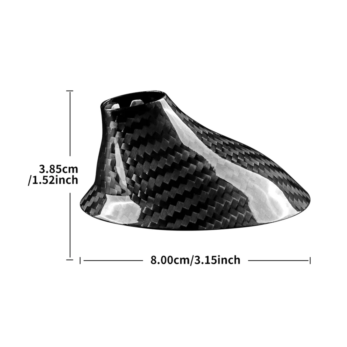 Real Hard Carbon Fiber Sticker for Fiat 500 Abarth 595 2012+ Car Antenna Shark Fin