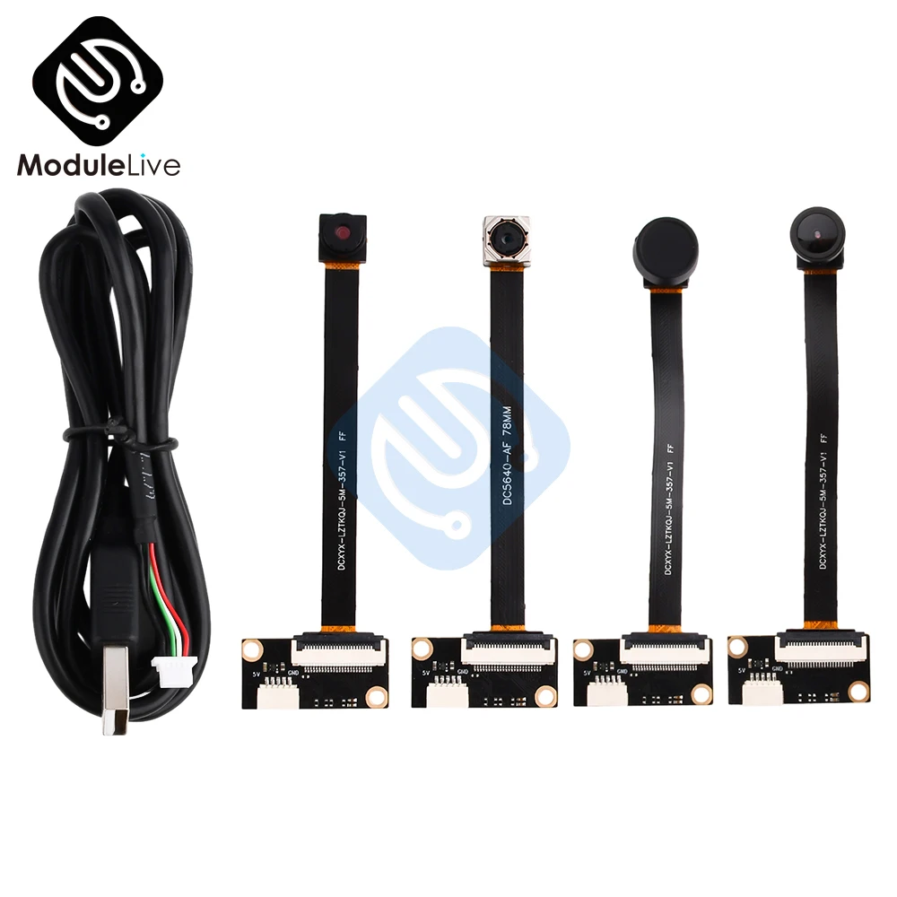 5 Million Pixels OV5640 Camera Module Auto Focusing And Focusing USB Driver Free Module 160 Degree Wide Angle+USB Cable 1.5M