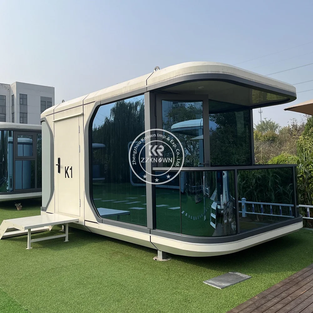 Movable Space Capsule House Mobile Glamping Capsule Resort Hotel Mobile Prefabricated House Modular Container Home