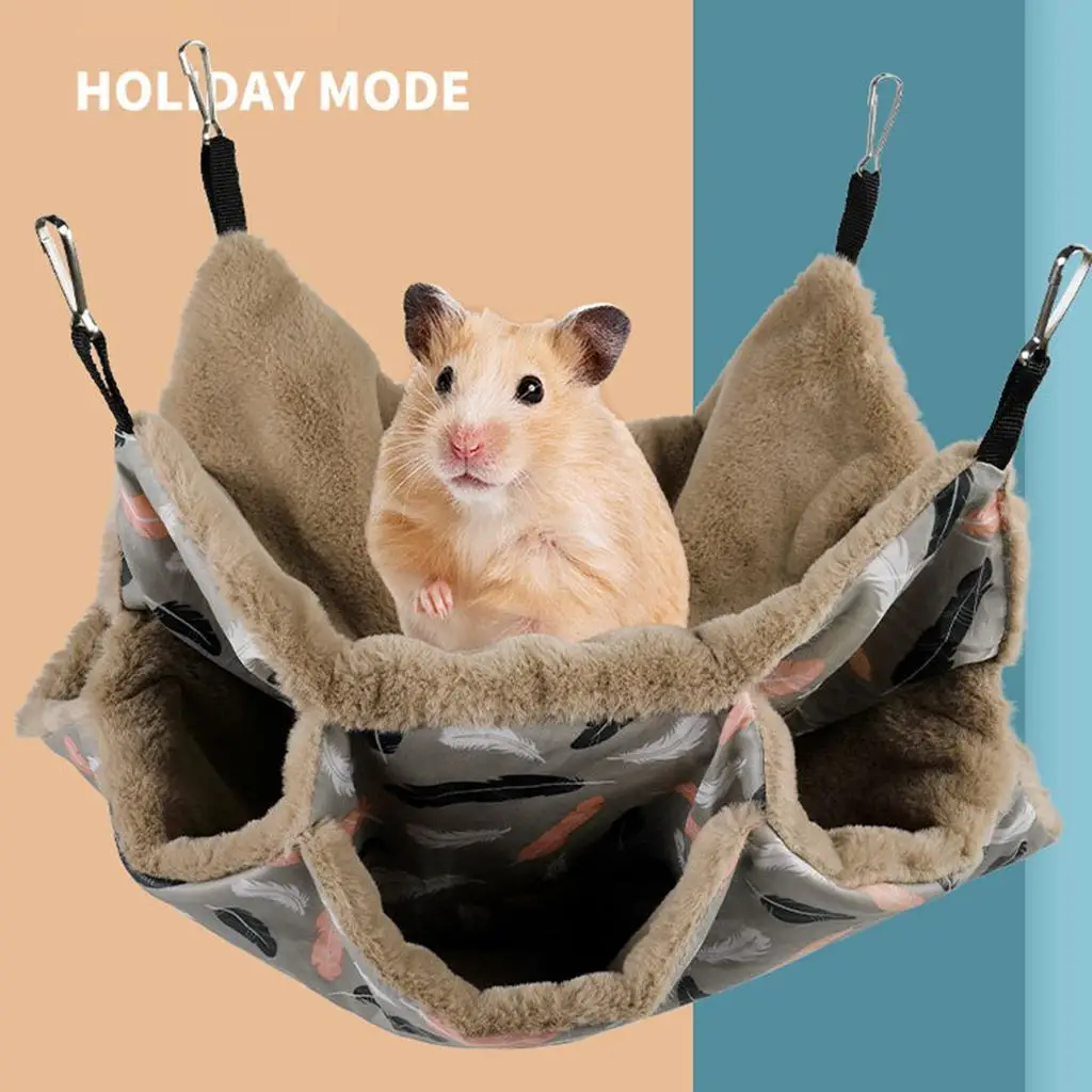 Pet Cage Hammock Guinea Pig Rat Hammock Tunnel Squirrel Toys Ferret Hanging Bed for Small Animals Cage Nest Pet Supplies