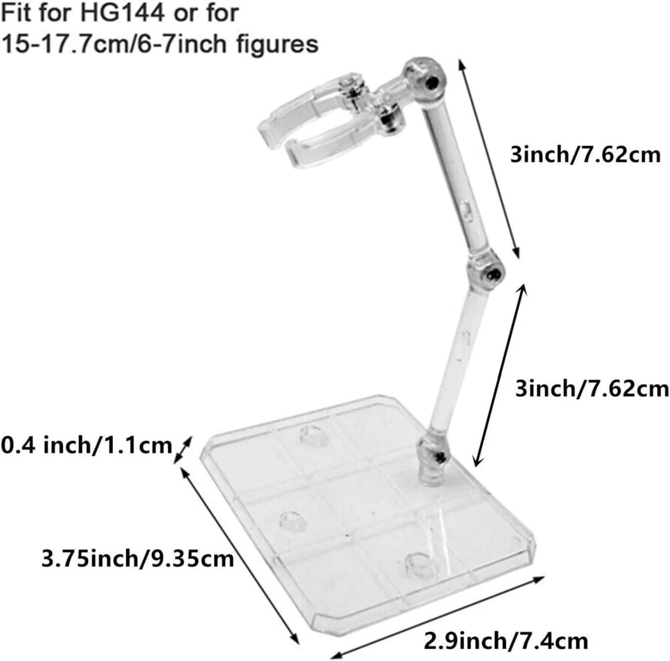 Soporte para figuras de acción de piezas, Base de exhibición adecuada para HG/RG/SD/1/144 SHF Gundam, juego de cine, 2 unidades