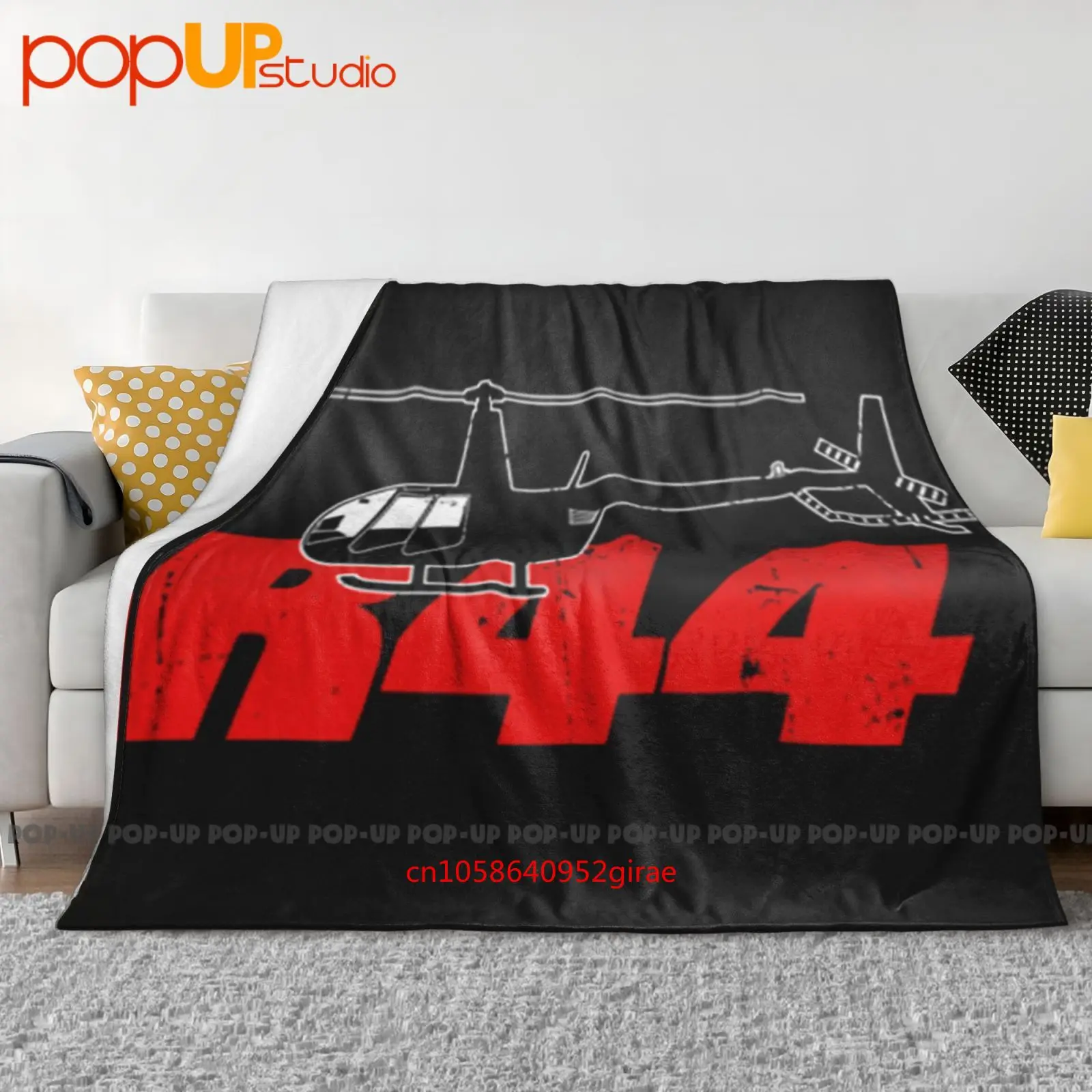 R44 Helicopter Pilot Aviation Ultra-Soft Blanket Quilt Winter Sofa Cover Bed Covers