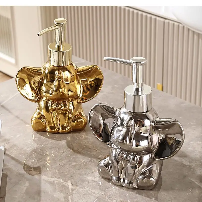 

Elephant Shape Shampoo Dispenser Bathroom Accessories Soap Bottle Portable Travel Press-type empty