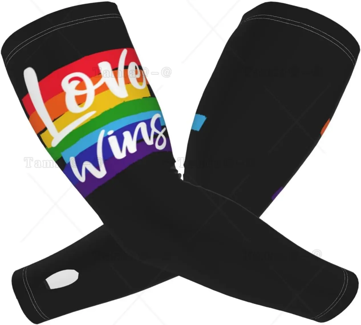 أكمام ذراع تبريد مضحكة لمثلي الجنس LGBT للرجال والنساء بألوان قوس قزح LGBT الرياضية للحماية من الشمس