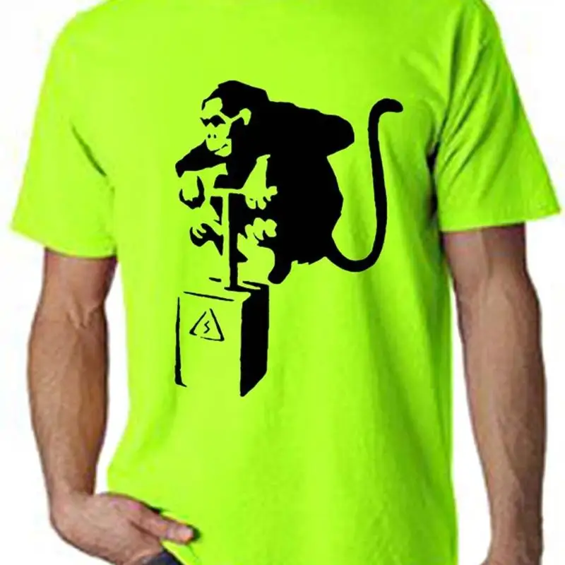 

Banksy Detonator Monkey Neon T Shirt Choice Of Colours Sizes S Xxl Free P