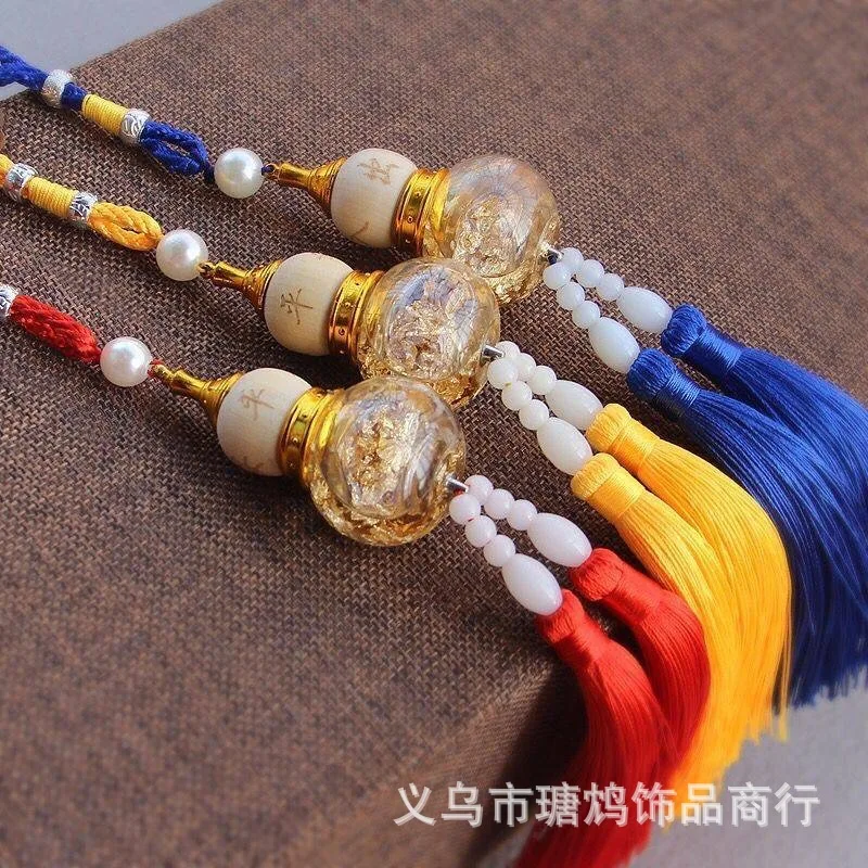 

Automobile Hanging Ornament High-Grade Double Beard Glaze Gourd Ornaments Auto Perfume Aromatherapy Pendant Car Accessories Whol