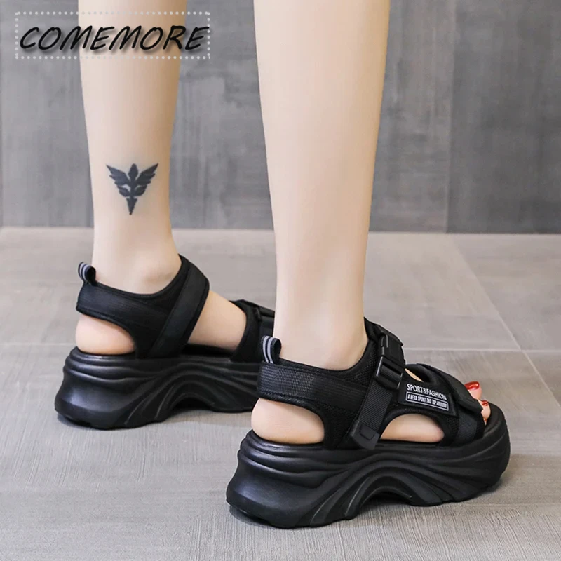 Summer Sandals for Women 2024 New Height Increasing Platform Slope Heel Fish Mouth Sandals Roman Shoes Casual Sneakers Shoes PU