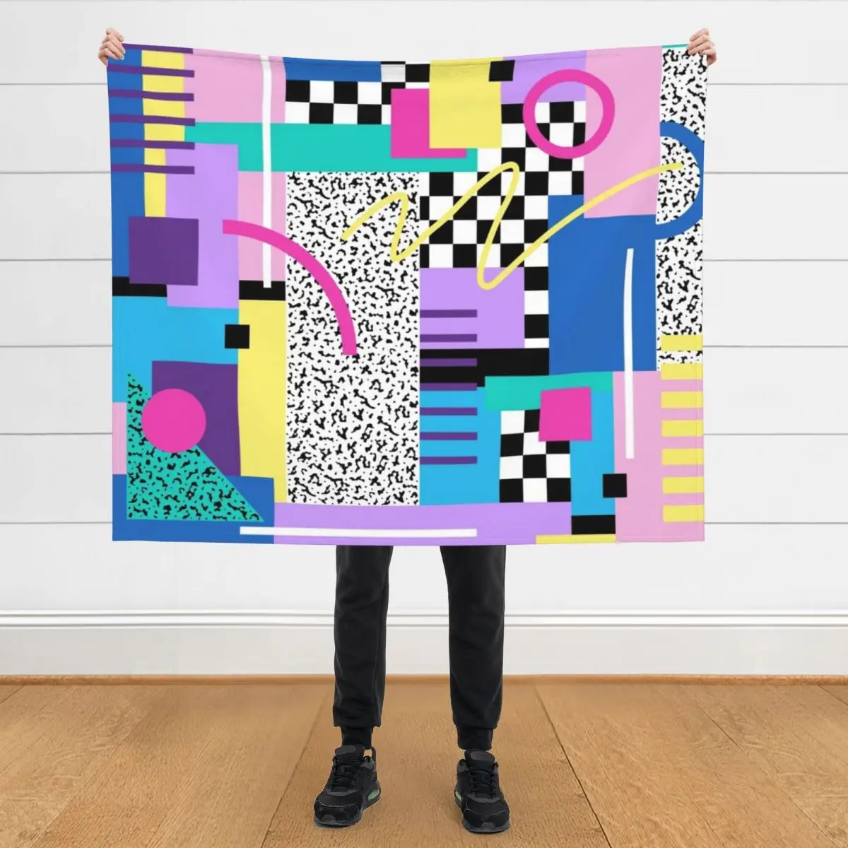 

Memphis Pattern 110 - Retro 90s / 80s Throw Blanket Furrys Blankets For Bed Tourist Camping Blankets