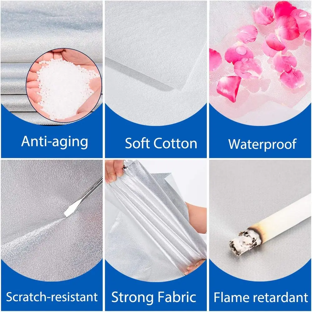 غطاء سيارة عالمي مقاوم للماء مكون من 6 طبقات للحماية الخارجية - يناسب سلسلة BMW 3، Toyota Corolla، Civic، Chevy Cruze (178-185 i #3