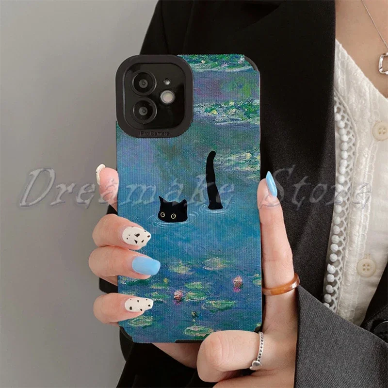 Black Cat Phone Case for Iphone 11 Pro Max Iphone 16 Pro Max Iphone 13 Pro Max Iphone 14 Pro Max Iphone 15 Pro Max Case