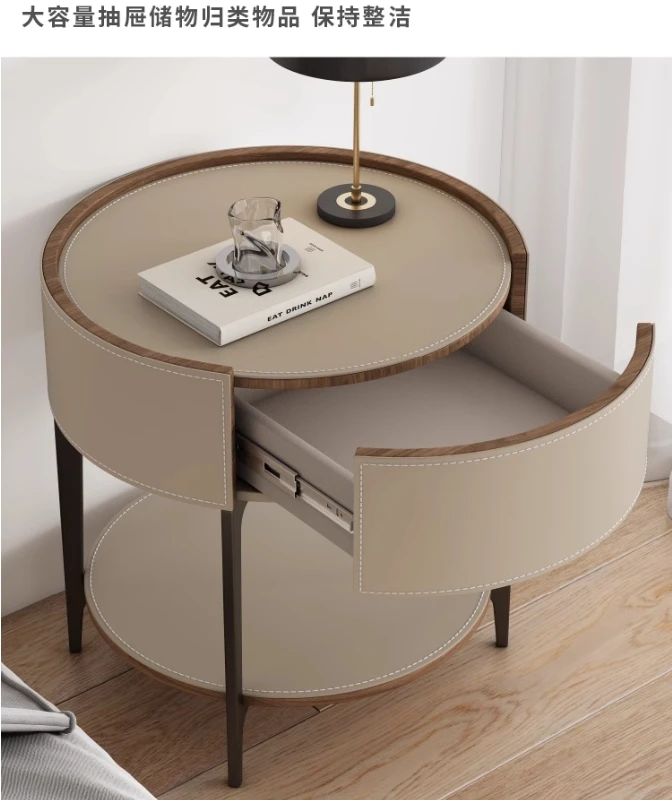Unique Design Bedside Table Modern Aesthetic Italian Luxury Style Nightstands Drawers Storage Mesita De Noche Bedroom Furniture