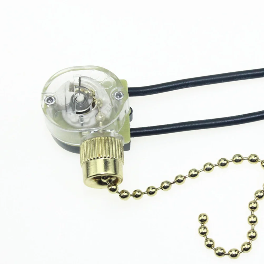 

2Pcs Fan Ceiling Light Pull Chain Switch Replacement Portable Fan Pull Chain on Off Switch Two Wire Convenient Control