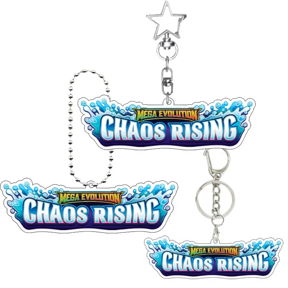 Porte-clés en acrylique pour l'anime Mega Evolution Chaos Rising, ornement mignon, cadeau de festival exquis, accessoires pour sac à dos