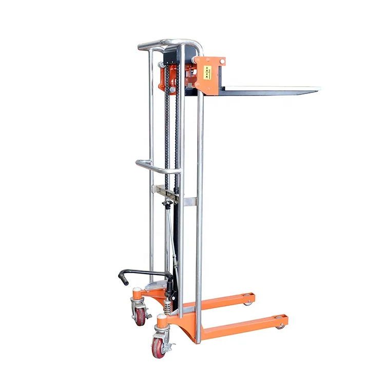 

Manual Hand Pallet Stacker 400KG Capacity 1700MM Small Table Truck Hydraulic Goods Lifter