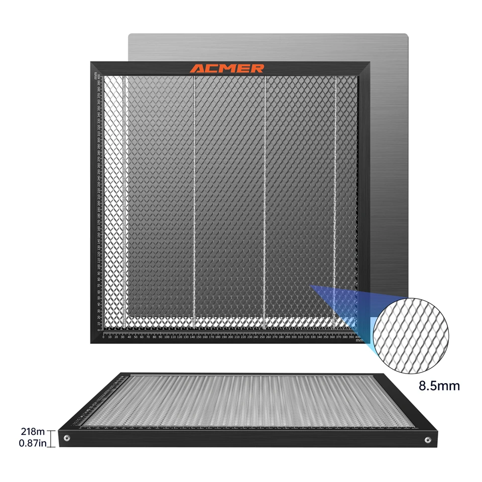 ACMER Honeycomb Bed Work Table Panel Universal Board with Heightening Pad Desktop Protection Heat Dissipation for Laser Engraver