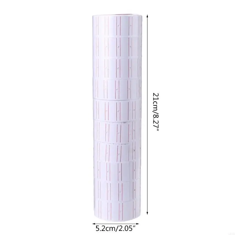 G8TA 10 Label Preisschild Rollen Etikett Label Nachfüllung für Price MX-5500 Weiß für W/ Dou
