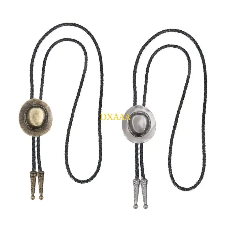 

DXAA Мужская мода 3D ковбойская шляпа Боло Галстук Западный Регулируемый кожаный шнурок галстук