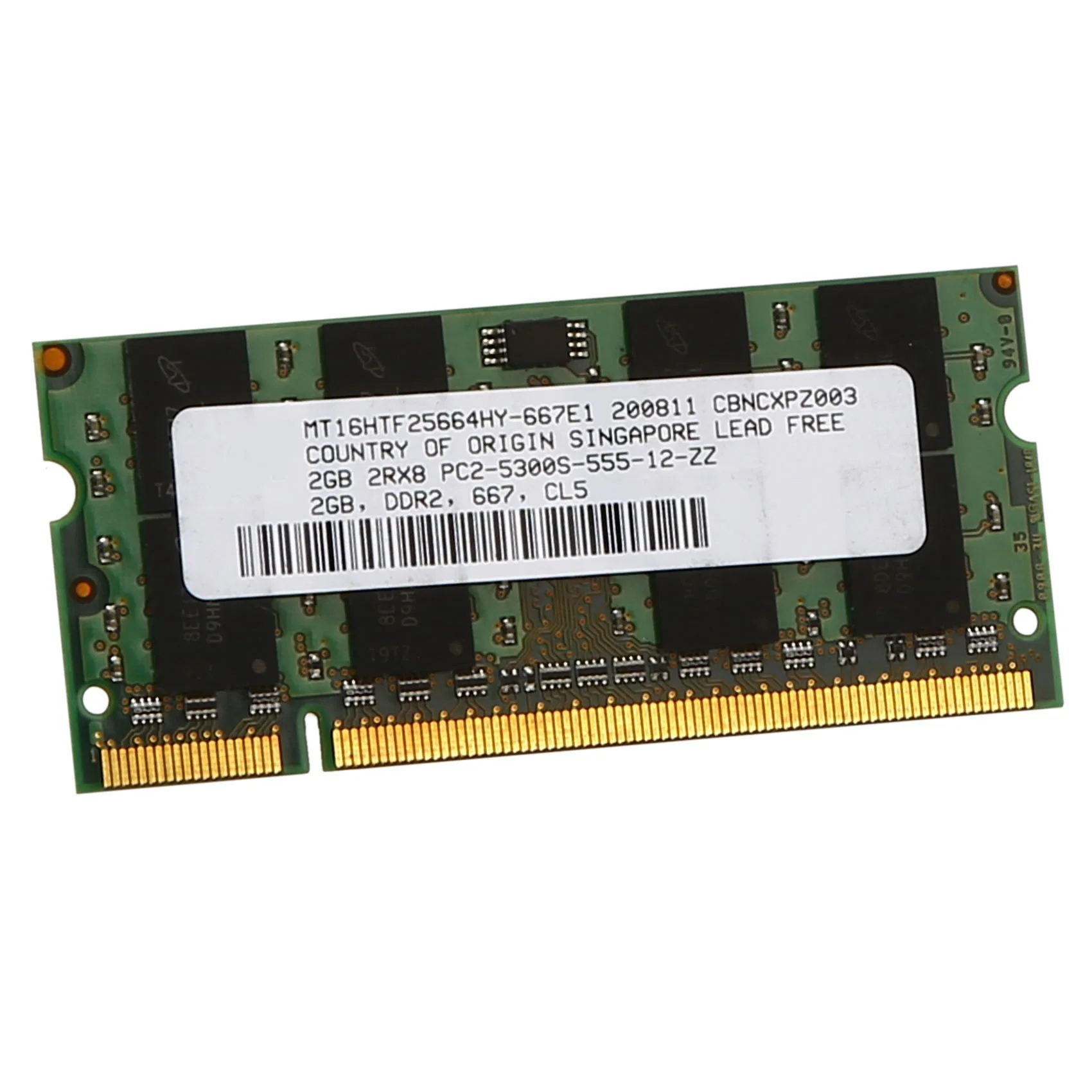 2GB DDR2 ذاكرة عشوائية 667Mhz PC2 5300 كمبيوتر محمول ذاكرة الوصول العشوائي 1.8V 200PIN SODIMM إنتل AMD