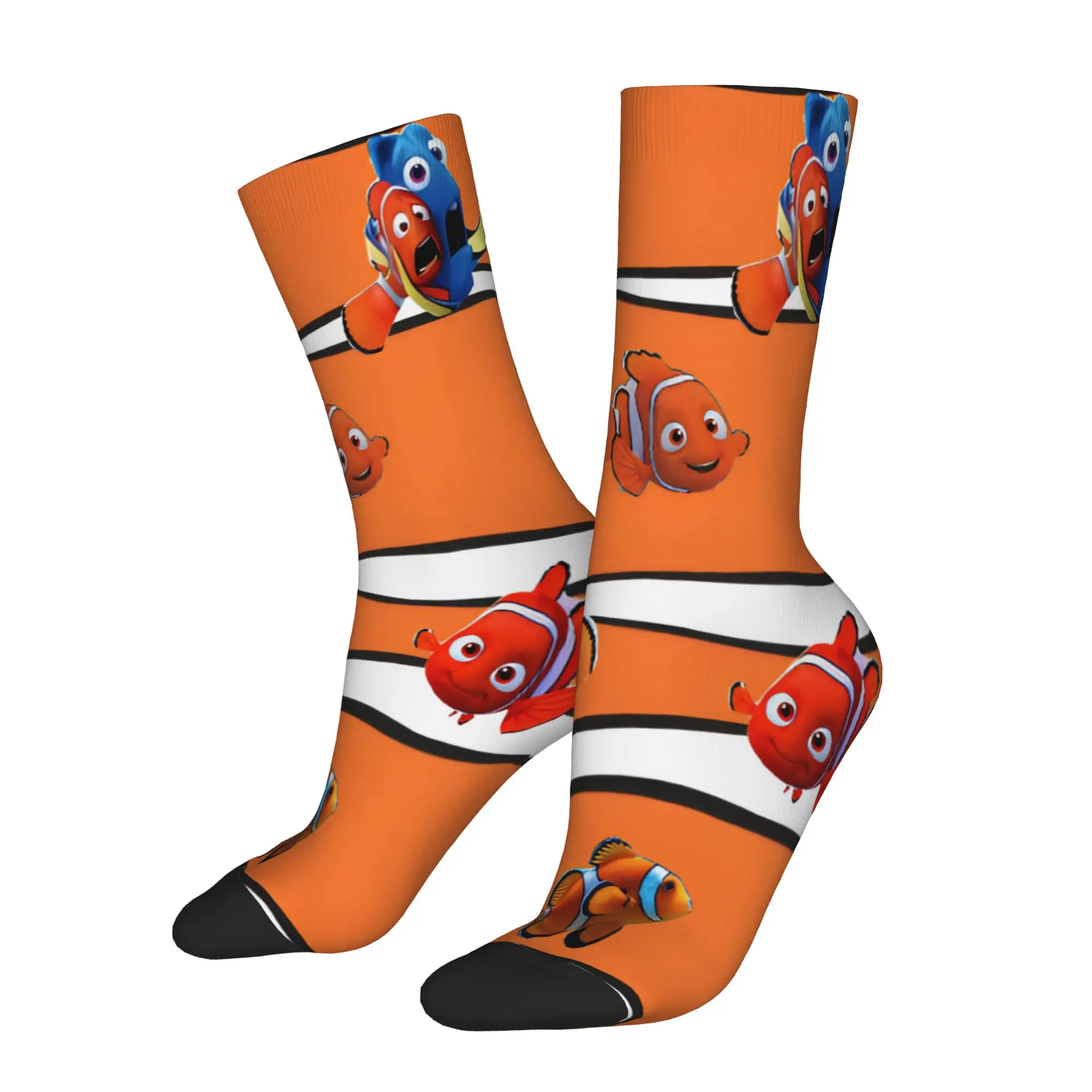 Nemos cartoon fish Middle Socks for Women Men Accessories All Seasons  Cute Middle Tube Socks Breathable