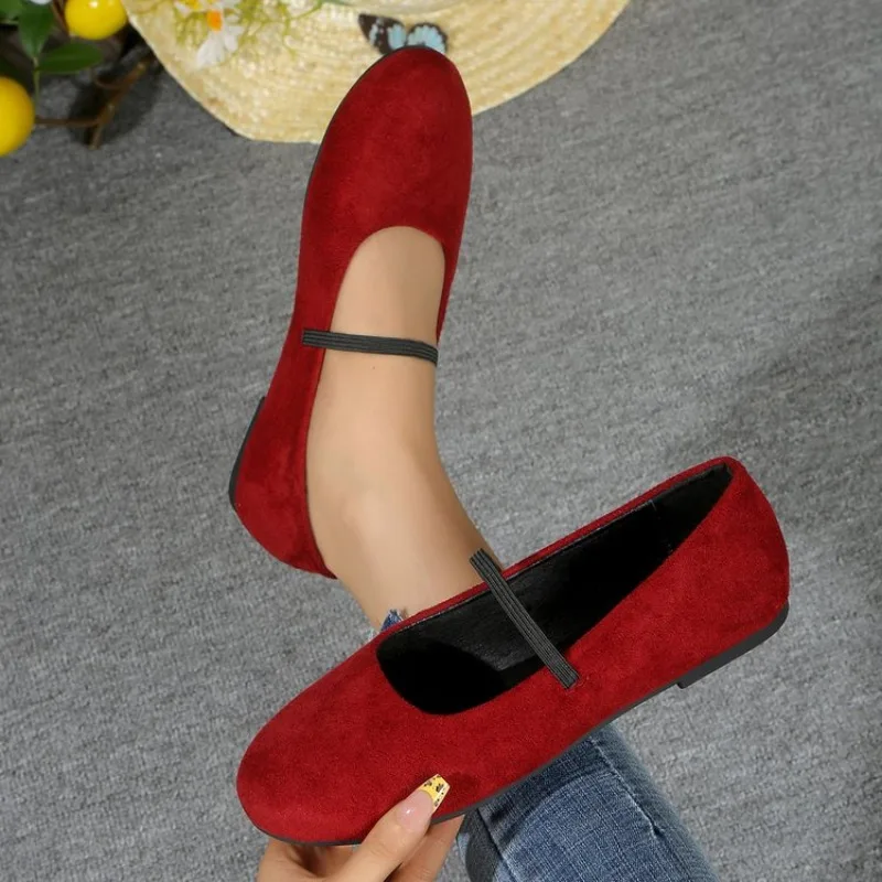 ballet flats women round toe elastic band shoes newwomen cozy 2026 view 4