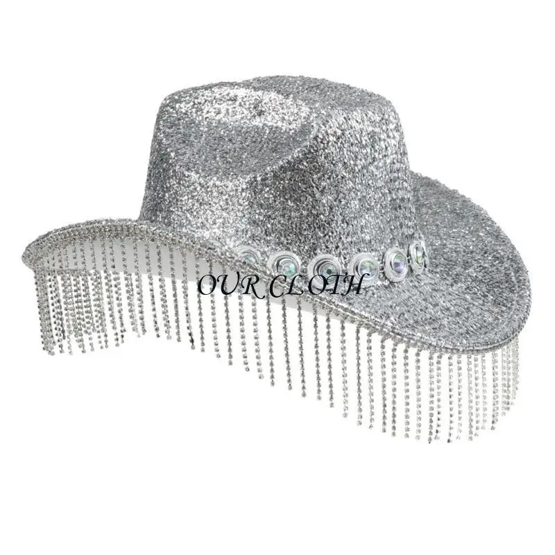 

Модные ковбойские шляпы с ромбовидной бахромой, женские банкетные шляпы для фотографий, ковбойская шляпа Y1AC