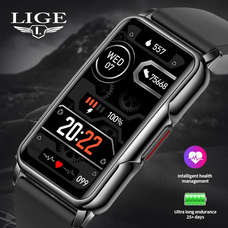 

LIGE New Smart Watch Men Blood Pressure Measurement Messages Reminder Waterproof Sports Ladies Health Smartwatch For Android iOS