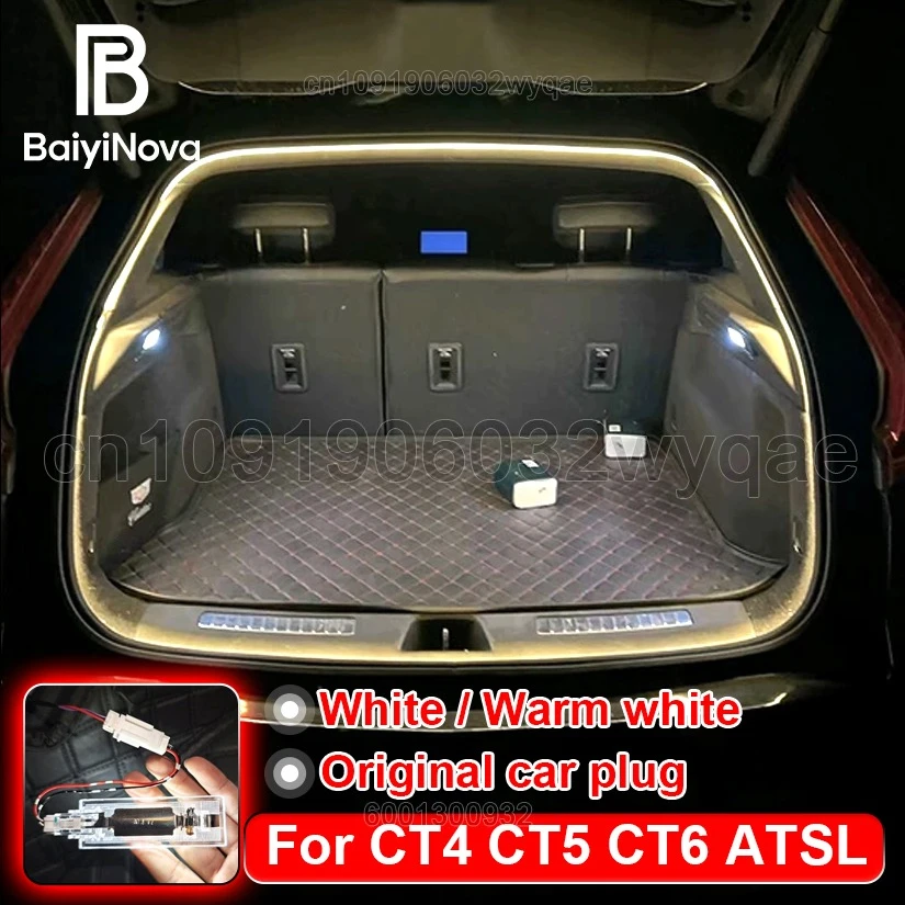 

Индивидуальная подсветка багажника для Cadillac CT4 CT5 CT6 ATSL XTS, светодиодная атмосферная подсветка задней двери, аксессуары для декора автомобиля, установка Plug & Play.
