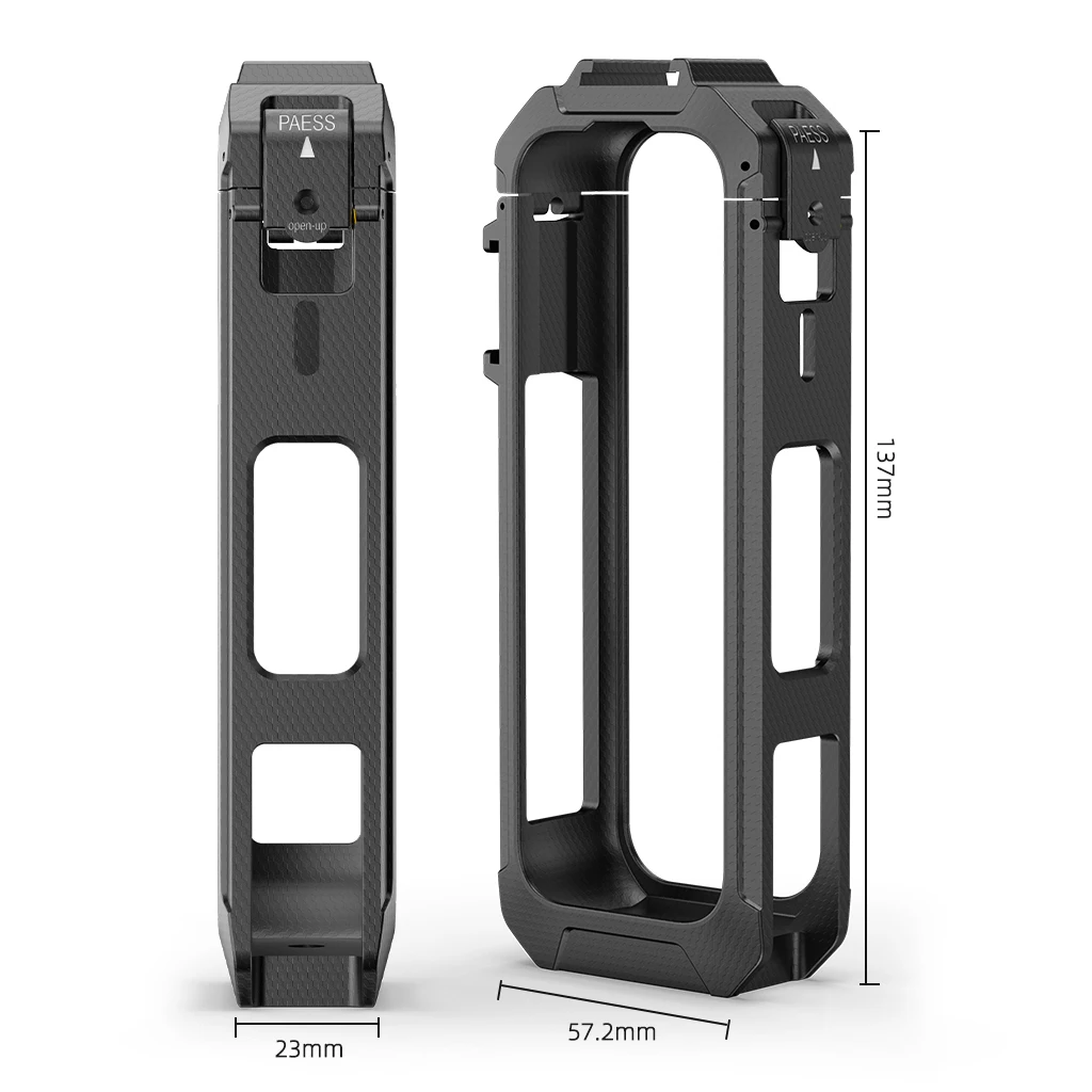 Für Insta360 X5 Erweiterung Fall Metall Schutz Rahmen Mit Kalten Schuh Halterung Magnetische Basis für Insta 360X5 Kamera Käfig Rig – Detail 7