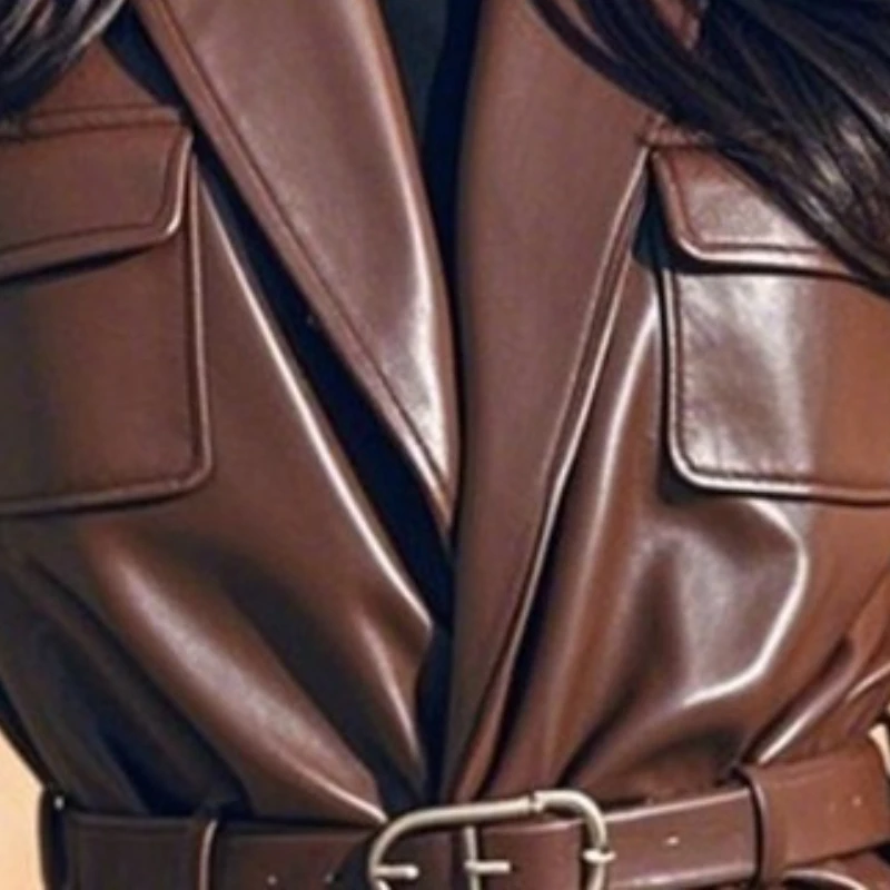 Women's Models Fall Winter Coat Jacket Top Retro Waist Loose Warm Skinny Fashion Senior Design Leisure Simple Brand Soft Niche