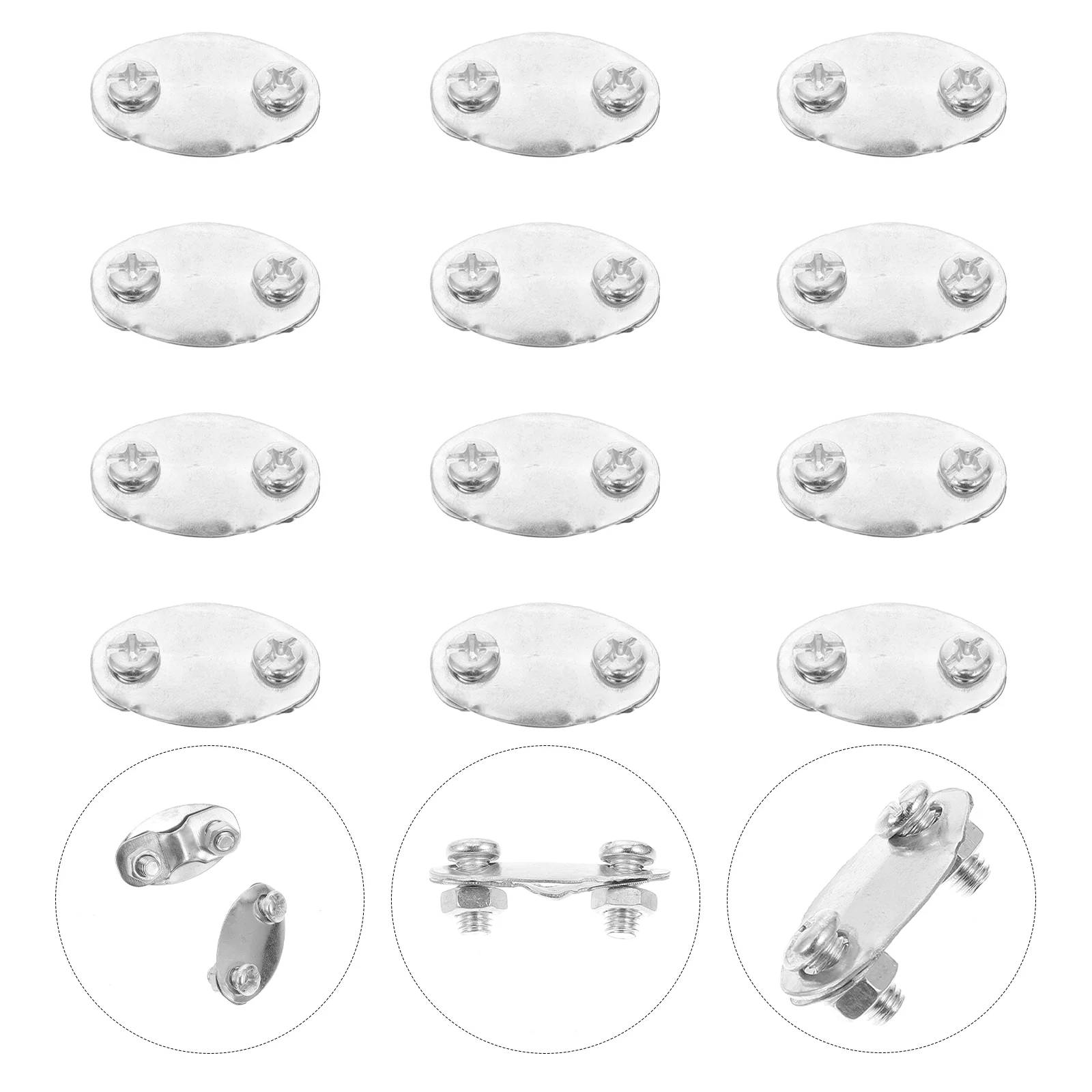 

20 Pcs Clip Mud Guards Fixed Buckle Bike Mudguards Iron Screw for Mountain Accessory Silver