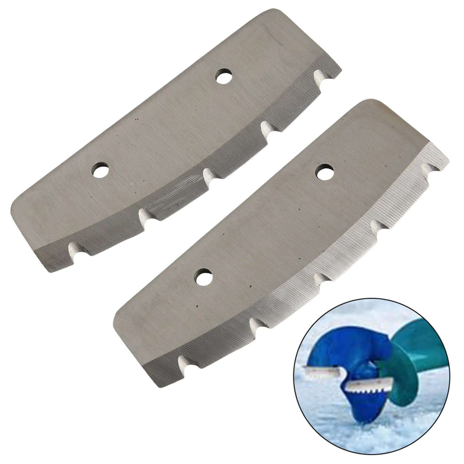 For Power Up Your Ice Fishing Gear with These Premium Replacement Auger Blades Set of Two Each Measures 8 Inches