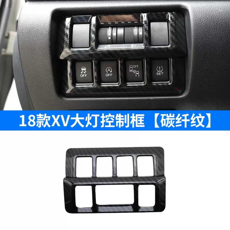 ABS Carbon Fiber Style For Subaru XV 2018 2019 2020 2021 2022 2023 Gear shift Outlet Steering Wheel Buttom Cover Sticker