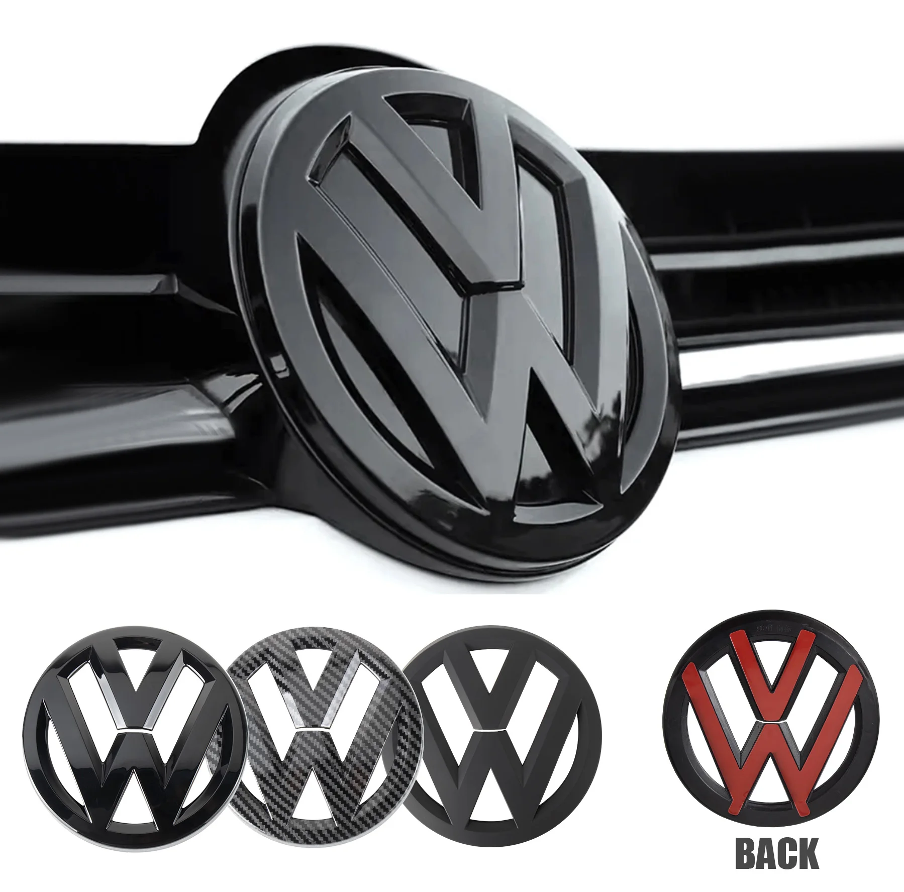 Car Front Hood Grille Emblem Cover Rear Trunk Badge Decor Sticker For Volkswagen VW Polo 2013 2014 2015 2016 2017 2018 2019 2020