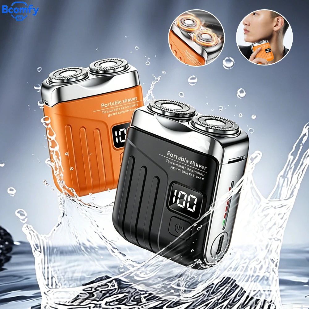 

Electric Shavers for Men Mini Double-headed Electric Razor for Face Waterproof Cordless Razor with LED Display & Fast Charge