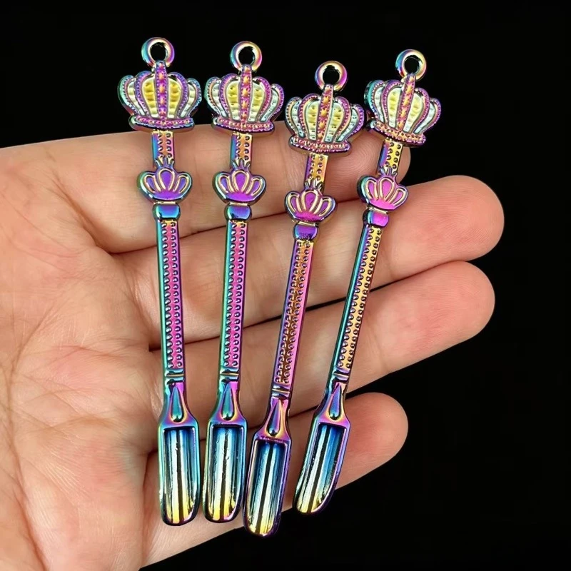 4PCS 8PCS New Design Snuff spoon Metal medicine Scoop various colors Pipe spatula mini Snuff bottle Gadgets men women Gifts image 5