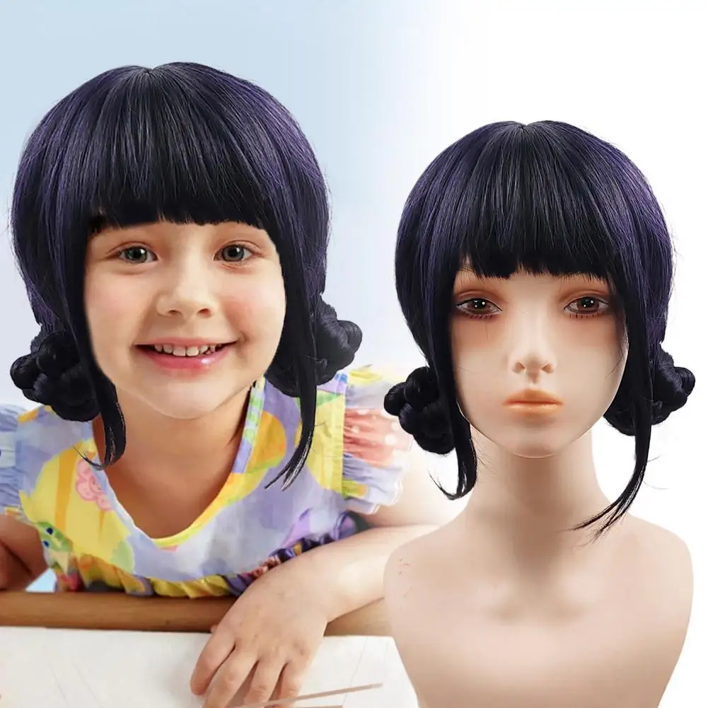 Crianças kpop para caçadores de demônios cosplay peruca meninas huntrix rumi mira zoey saja menino peruca do bebê cabelo halloween peruca sintética traje prop