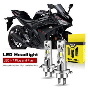 LED-Motorrad-Kit-Glühbirnen für Yamaha, Low und High Beam, Plug and Play, H7, YZF R1, R3, 2007-2018, 6000K, 12V, H7, 60W, PCES 2 8 Hauptverkauf Leuchtturm Yamaha R3 - №8
