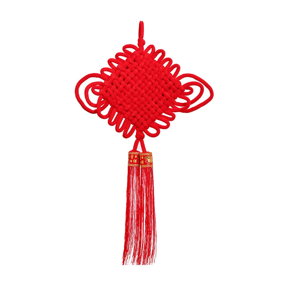 1 Stücke Chinesischer Knoten Hängender Anhänger Rot Größe 10 Dekorative Haustür Ornament Quaste Wandbehang Glücksbringer Geschenk für Büro