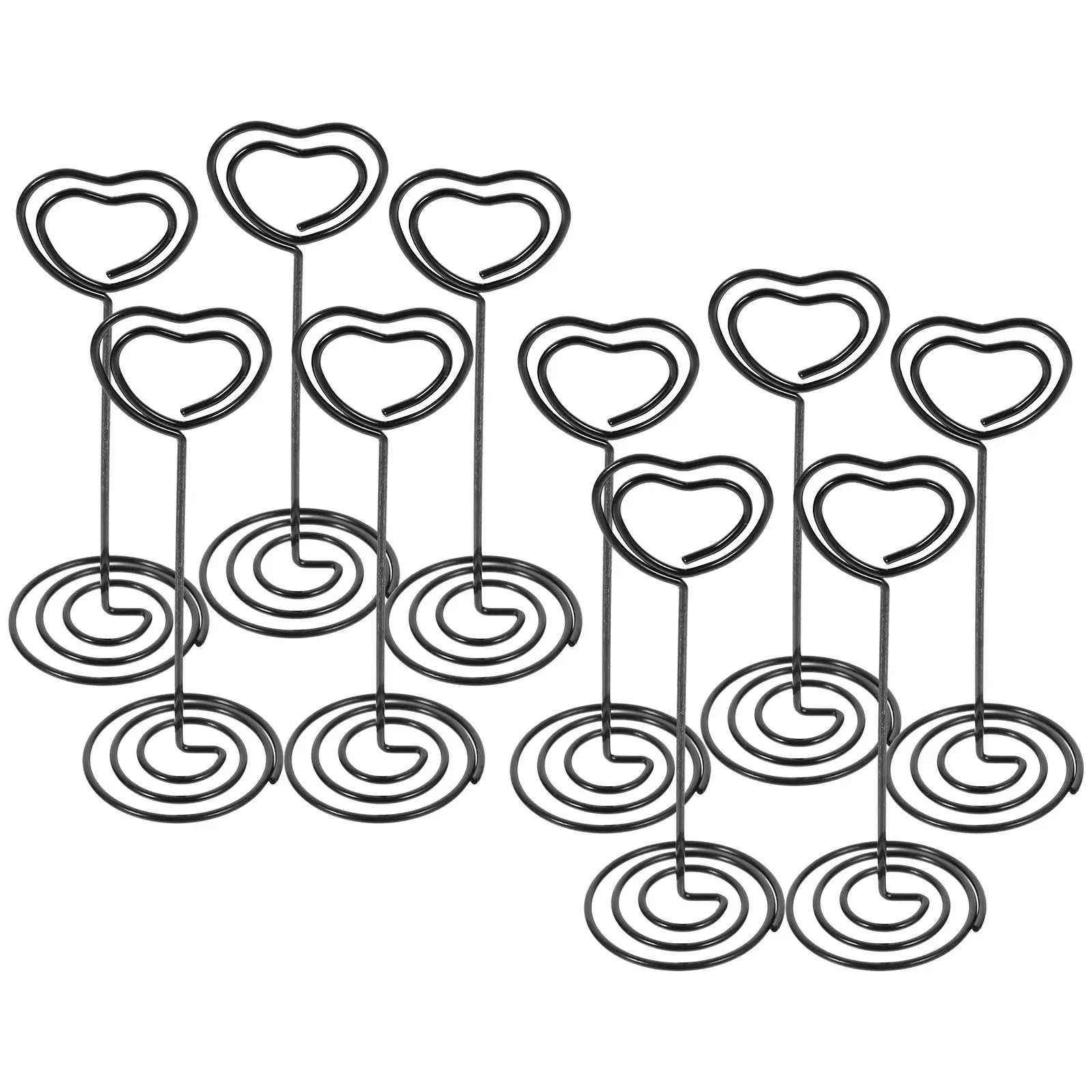 

10PCS Star Shaped Desktop Card Holder Black 85mm Metal Memo Clip Photo Display Table Number Holder Wedding Office Use