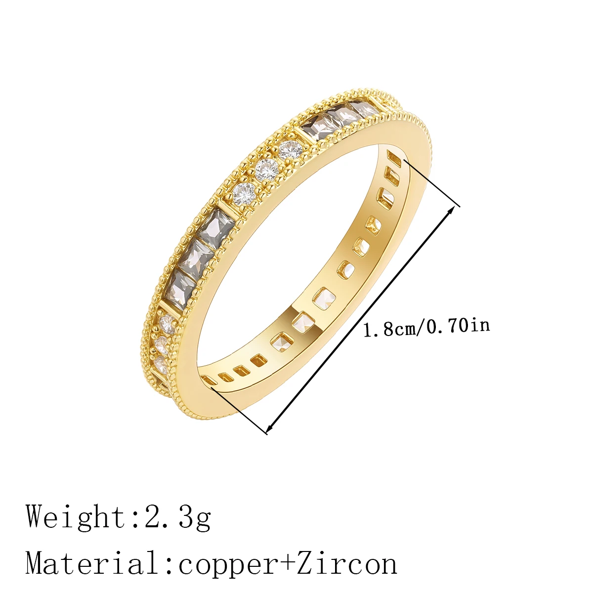 Kinitial Delicate Thin Microscope Finger Dainty Rings For Women Female Promise Engagement Women's Ring Gold Color Zircon Jewelry
