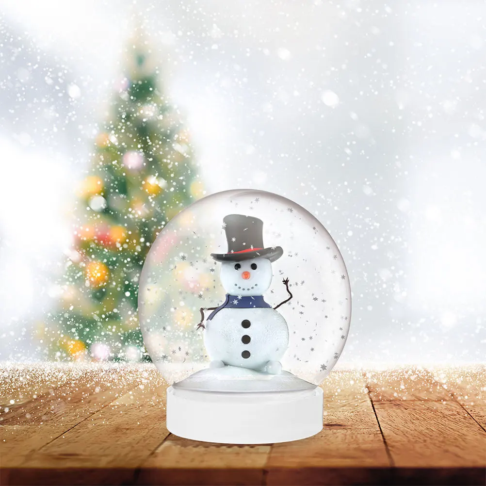 

15Pcs Snow Globe Clear Plastic Water Globes Plastic Replacement Parts DIY Craft Kit for Winter Snow Globe Holiday Decorations