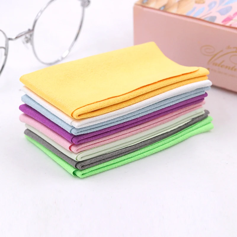 COLOUR_MAX 5Pcs Soft Chamois Glasses Cleaner Eyeglasses Microfiber Clean Cloth for Lens Phone Screen Cleaning Wipes