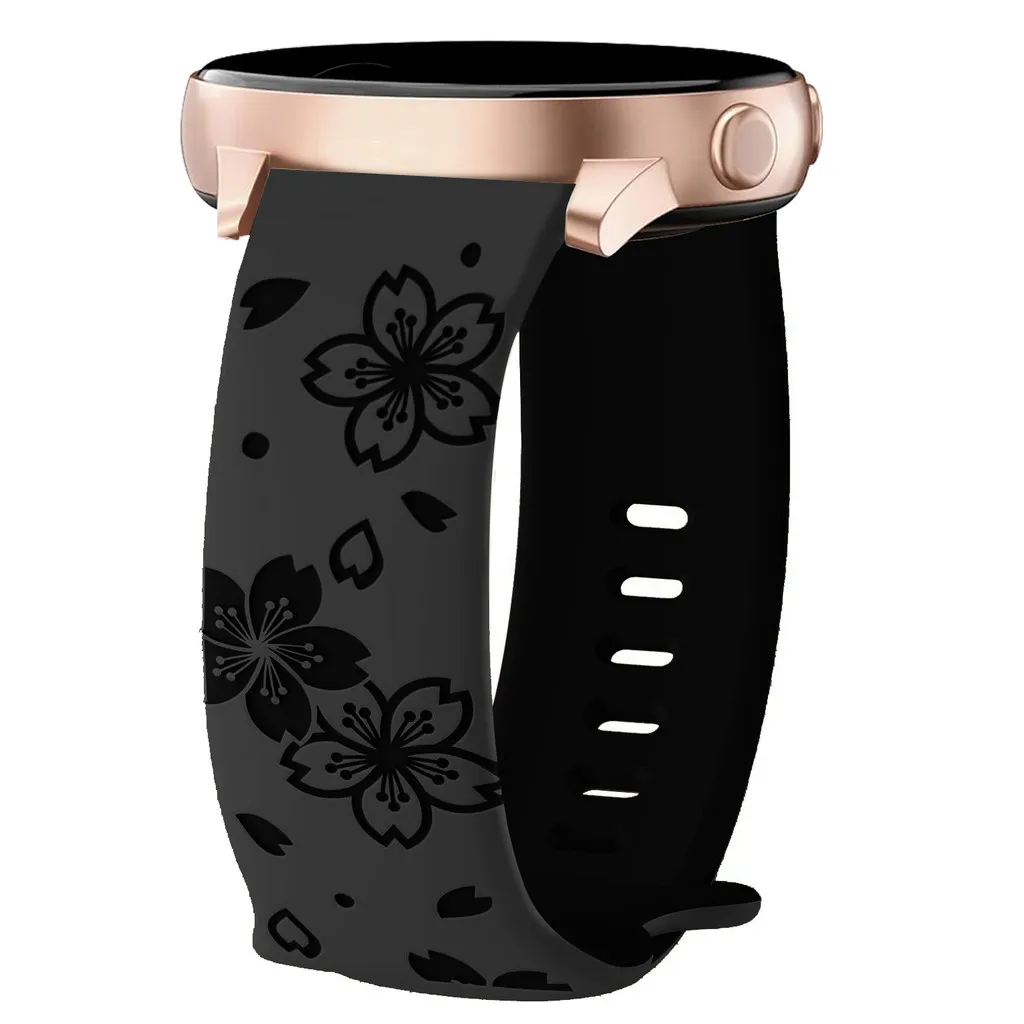 Tweekleurige siliconen band gegraveerde band voor Samsung Galaxy Watch 7/6/5/4/Active 2 40 mm 44 mm/Watch 5 Pro 45 mm/Watch 3 41 mm bandjes