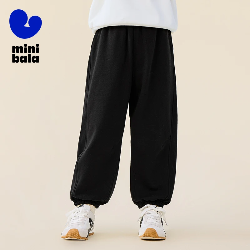 

Mini Balabala Sweatpants Kids Cotton Stretch Long Sports Pants for Boys and Girls 2025 Autumn New Style