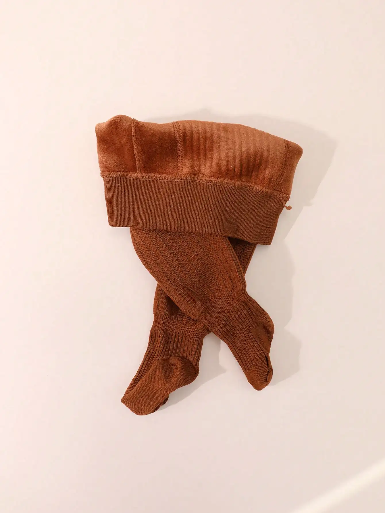 1 Stück Kinder Mädchen Fleece-Strumpfhose, dick, einfarbig, mit vertikalen Streifen, Thermounterwäsche, 0-9 Jahre, Herbst/Winter, warm, für den täglichen Gebrauch im Freien, Leggings. – Detail 12