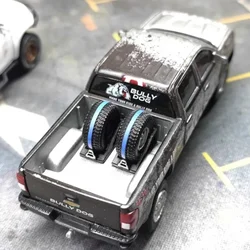 1/64 Car Model Modified Off-road Vehicle Pickup Truck Rear Bucket Short Truck Spare Tire Rack Set