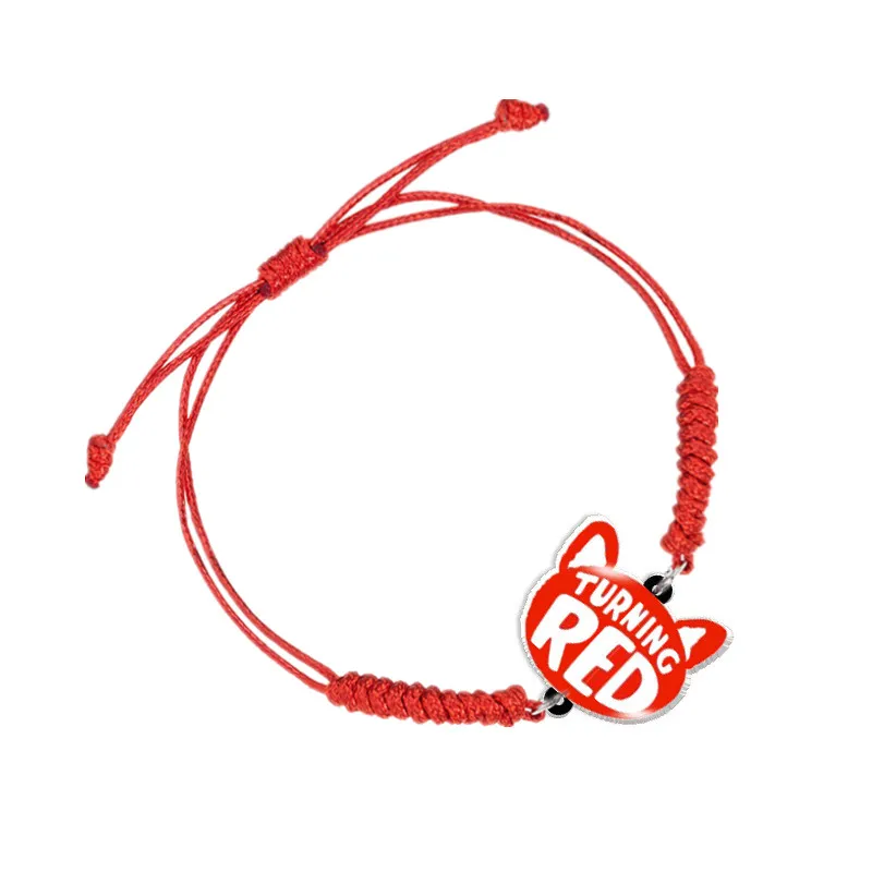 Disney Turning Red Anime Bracelet Meimei Hand-woven Bracelet Little Panda Jewelry Lucky Girl Boy Accessories Kid Birthday Gift