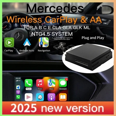 Wireless Carplay Suitable For Mercedes Benz A B C E CLA GLA GLK ML Sprinter NTG4.5 Becker Module Android Auto Navigation