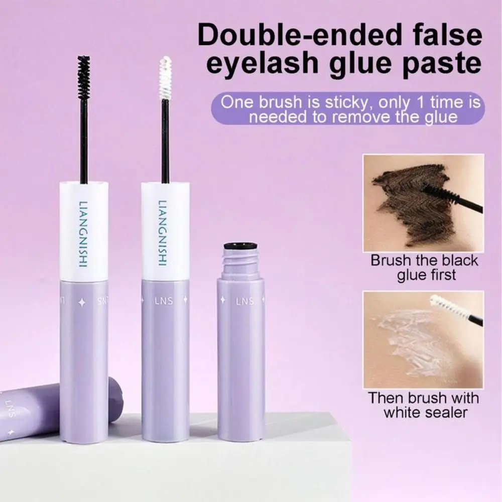 Zijden Vezelborstel Wimperlijm Mascara Lash Lift Vormgeven Pluizige Wimpers Krultang 2 In 1 Verlengde Make-Up Tool Schoonheid