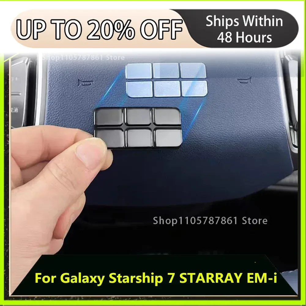 For Geely Galaxy Starship 7 STARRAY EM-i Steering Wheel Emblem Blackening Decal Protective Decorative Patch Interior Accessories
